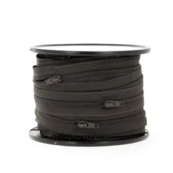 Fermeture éclair au mètre 30mm en nylon Coloris Marron - chaine n°5
