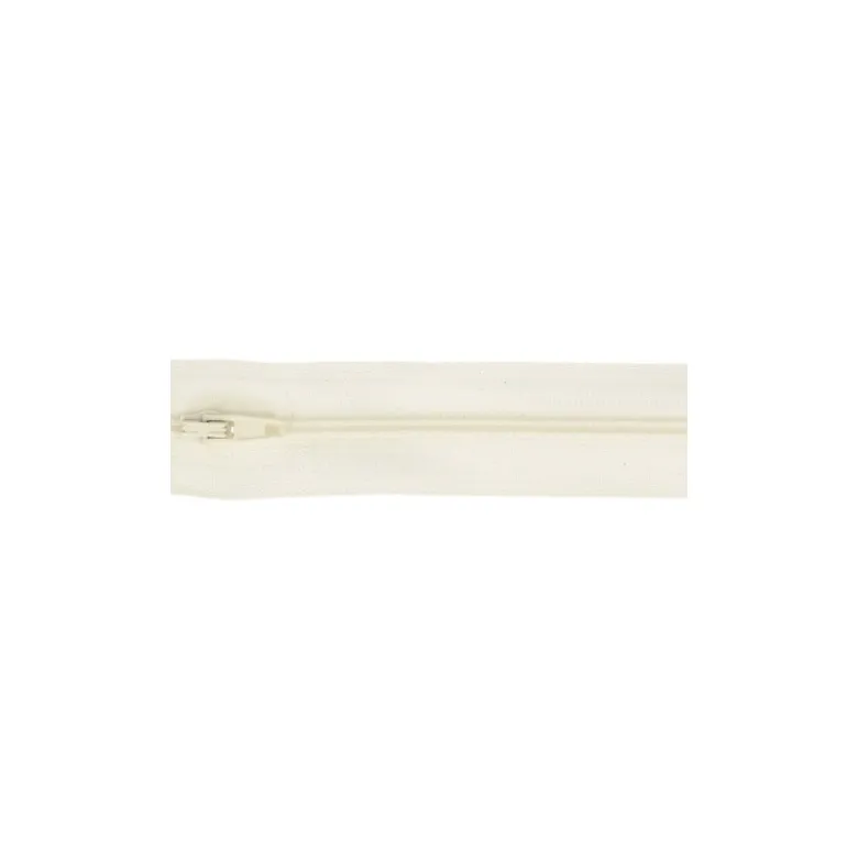 Fermeture éclair au mètre 25mm en nylon Coloris Ecru - Chaine n°3