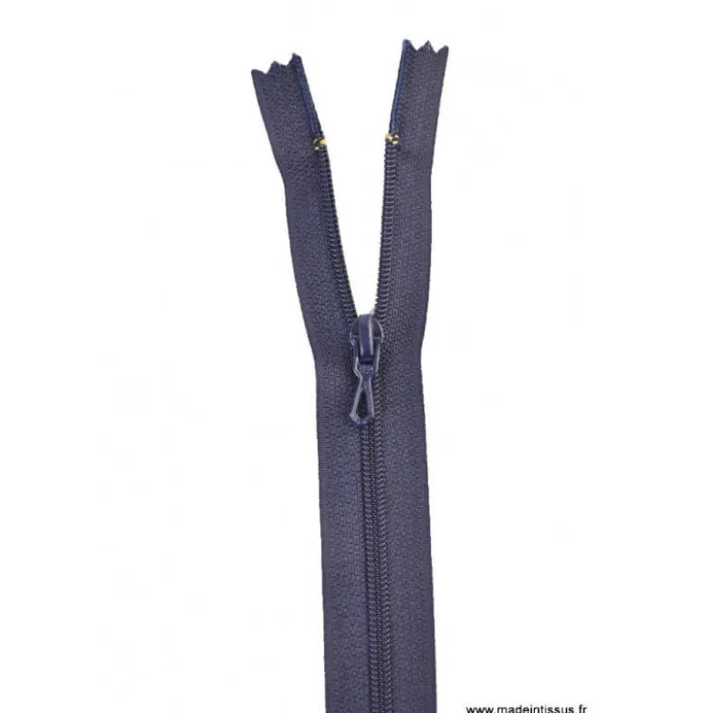 Fermeture éclair en nylon. col 570 Bleu Marine