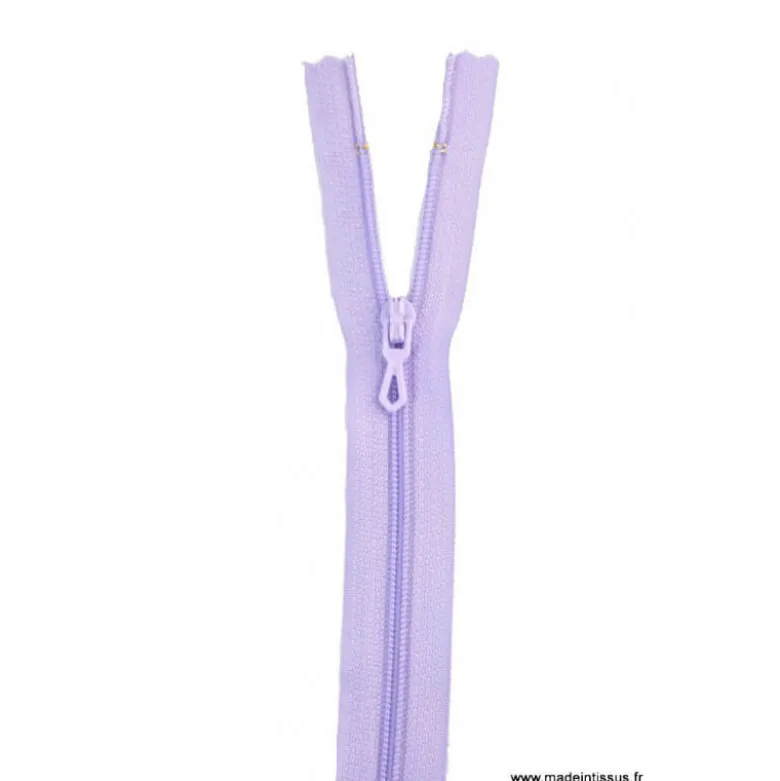Fermeture éclair en nylon. col 877 Lavande