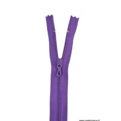 Fermeture éclair en nylon. col 869 Violet Foncé