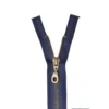Fermeture éclair en nylon séparable Maille laiton col 570 Bleu marine - Z19