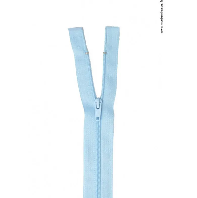 Fermeture éclair en nylon séparable col 505 Bleu Layette Z58