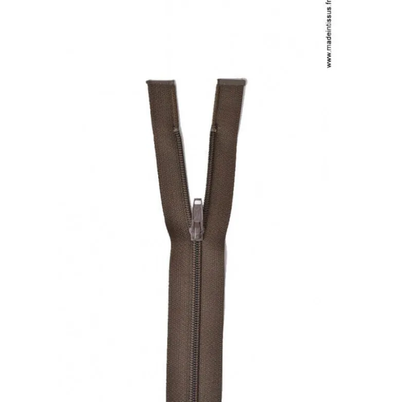 Fermeture éclair en nylon séparable col 990 Brou de Noix Z58