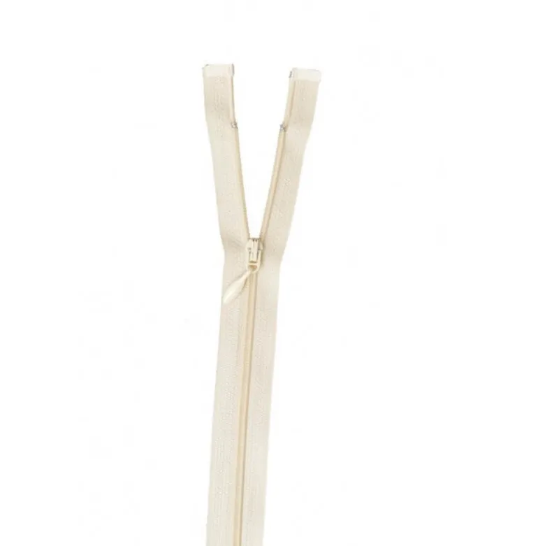 Fermeture éclair Fine et légère en nylon - séparable col 410 Blanc cassé Z45