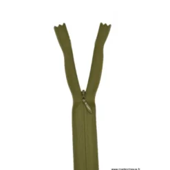 Fermeture éclair invisible en nylon Z41 col 765 Kaki foncé