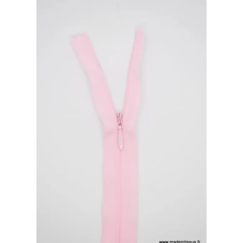 Fermeture éclair invisible en nylon Z41 col 803 Rose
