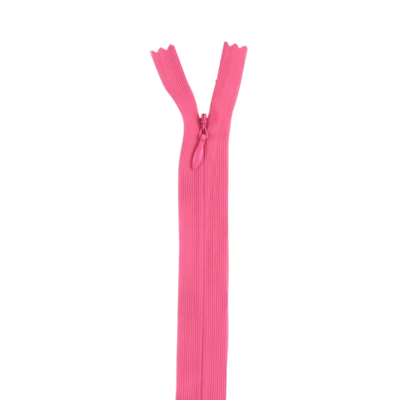 Fermeture éclair invisible en nylon Z41 col 822 Rose vif