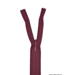 Fermeture éclair invisible en nylon Z41 col 870 Bordeaux