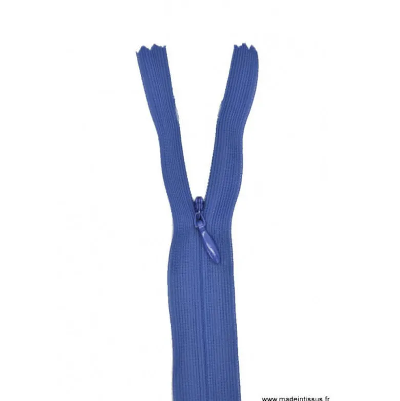 Fermeture éclair invisible en nylon Z41 col 550 Bleu Bugatti