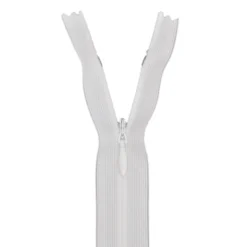 Fermeture éclair invisible en nylon Z41 col 400 BLANC