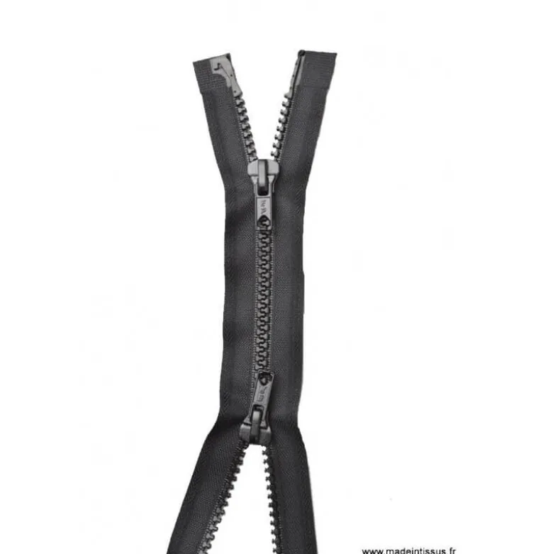 Fermeture éclair séparable double curseur Z68 col 460 Noir