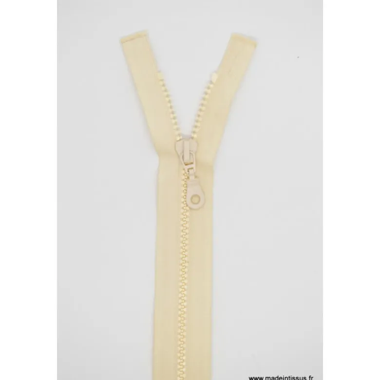 Fermeture éclair Séparable grosse maille 6mm Z54 col 410 Blanc cassé