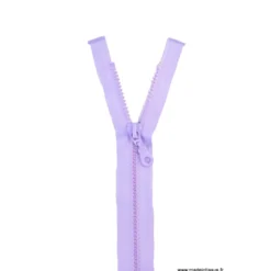 Fermeture éclair Séparable grosse maille 6mm Z54 col 877 Lilas