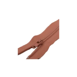 Fermeture type Zip en nylon. coloris Rouille