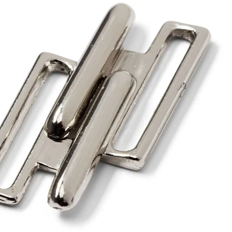 Fermoir clip 20mm en métal argenté pour maillot de bain