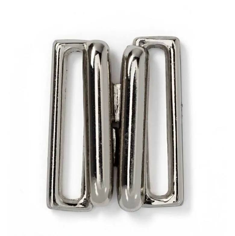 Fermoir clip 20mm en métal argenté pour maillot de bain