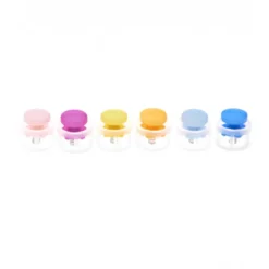 6 fermoirs à ressort (bloqueur - arrêt cordon) - coloris pastel - itoshii