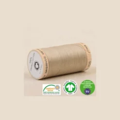 Fil à coudre Bio Gots 100% coton - 275 m - Beige Antilope
