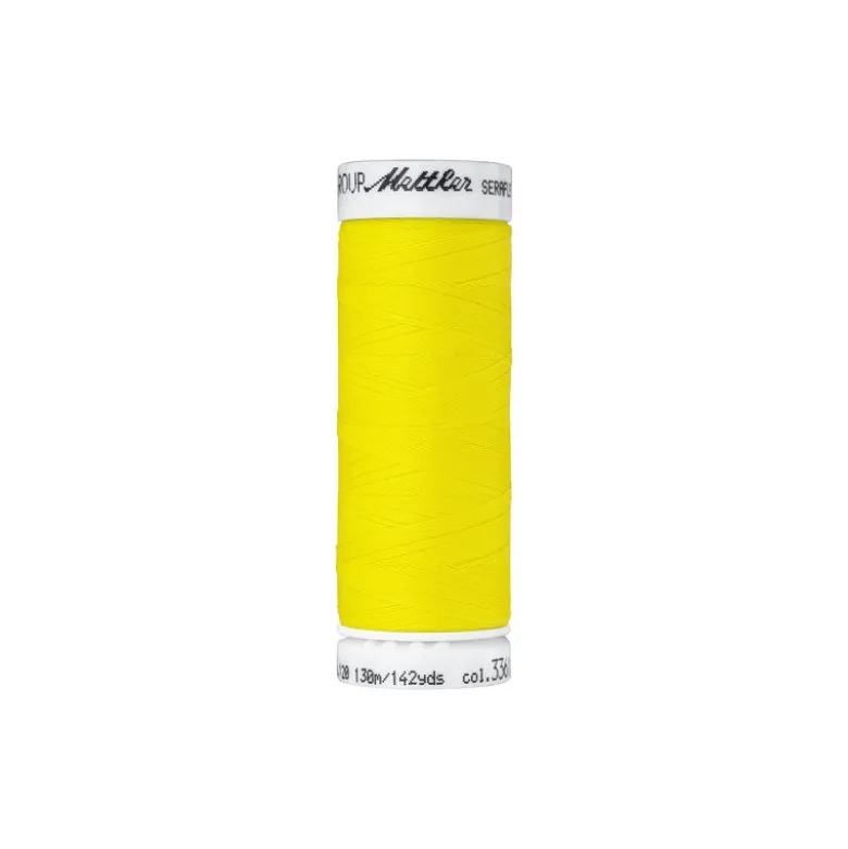 Fil à coudre élastique Seraflex jaune - Mettler - 130m