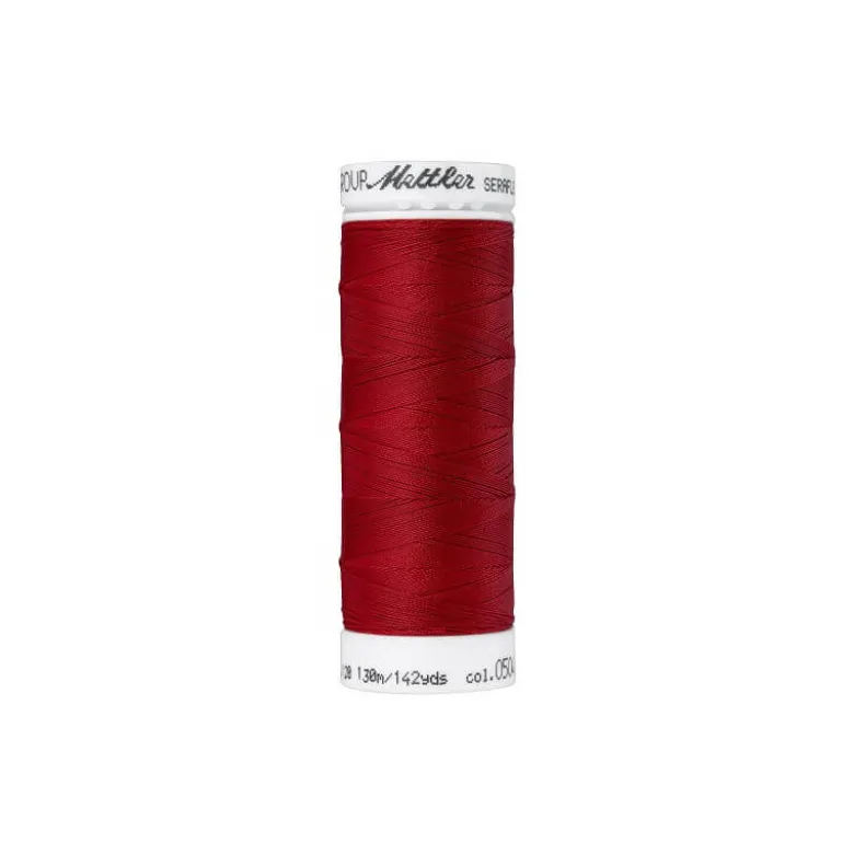 Fil à coudre élastique Seraflex rouge feu - Mettler - 130m