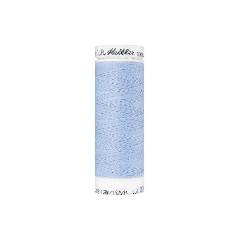 Fil à coudre élastique Seraflex bleu ciel - Mettler - 130m