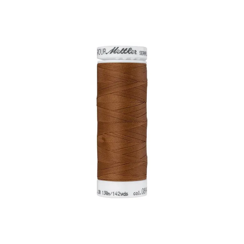 Fil à coudre élastique Seraflex marron - Mettler - 130m