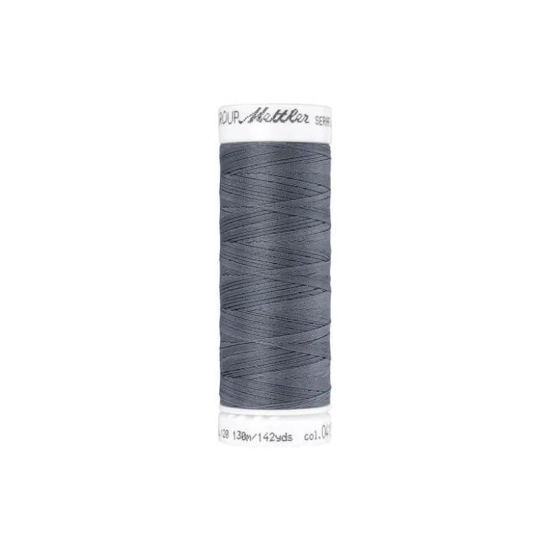 Fil à coudre élastique Seraflex gris moyen - Mettler - 130m