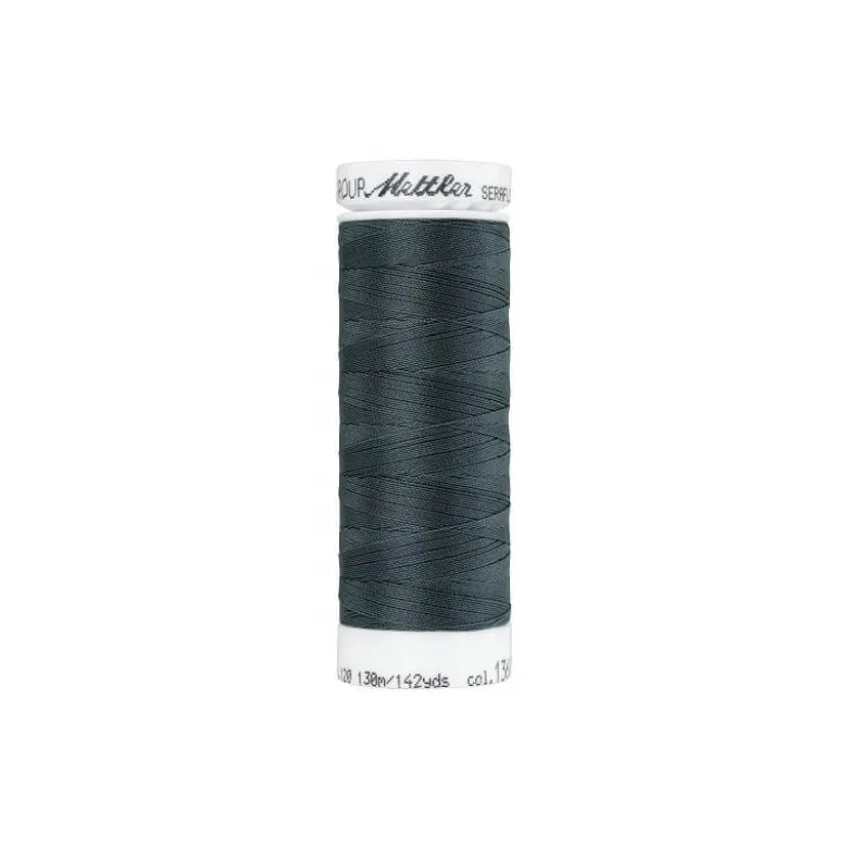 Fil à coudre élastique Seraflex gris foncé - Mettler - 130m