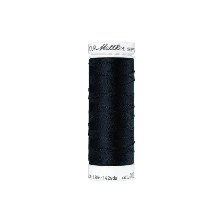 Fil à coudre élastique Seraflex Noir - Mettler - 130m