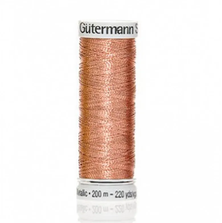 Fil Effet Metallic Gutermann 200 m - N°7011 cuivre