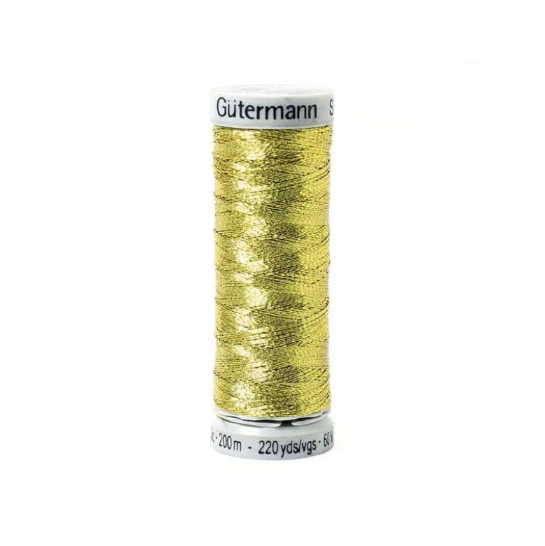 Fil Effet Metallic Gutermann 200 m - N°7004 Or foncé