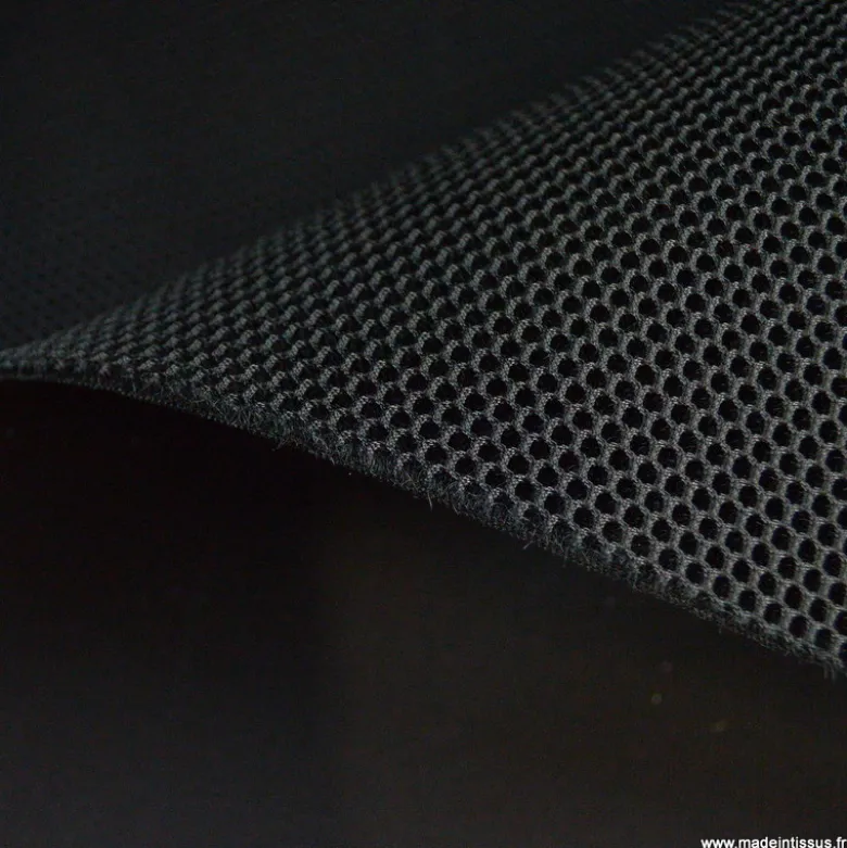 Filet 3d mesh noir rembourré et respirant - 3mm