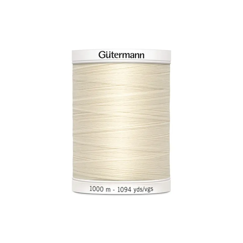 Fil pour tout coudre Gutermann 1000 m - N°802 - Ecru clair