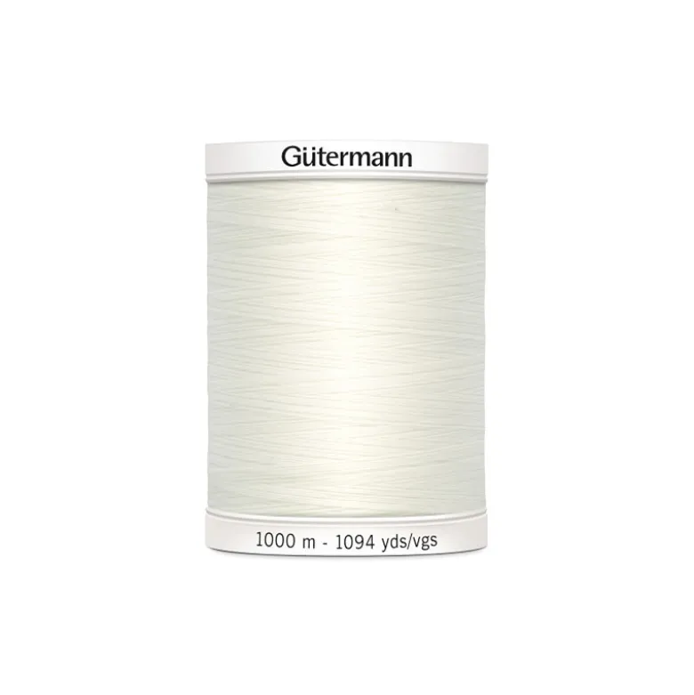 Fil pour tout coudre Gutermann 1000 m - N°111 - Blanc cassé