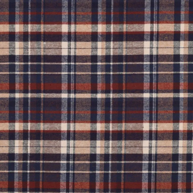 Flanelle Écossaise Highland – Bleu Marine & Rouille