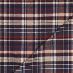 Flanelle Écossaise Highland – Bleu Marine & Rouille