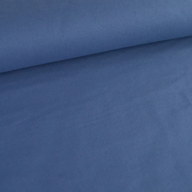Flanelle de coton Bleu Jean - Okeo tex