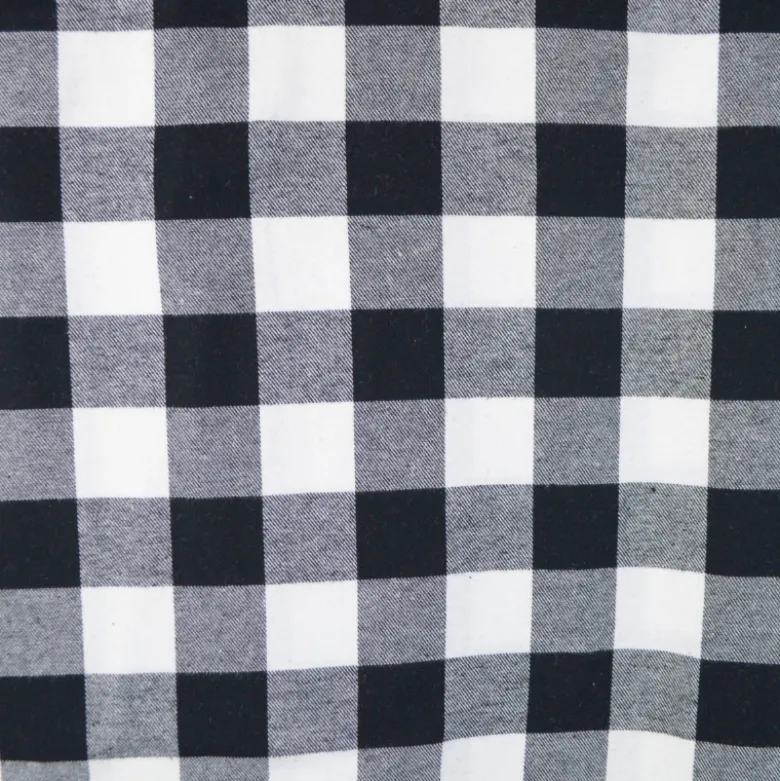 Flanelle à grands carreaux Noir et Blanc
