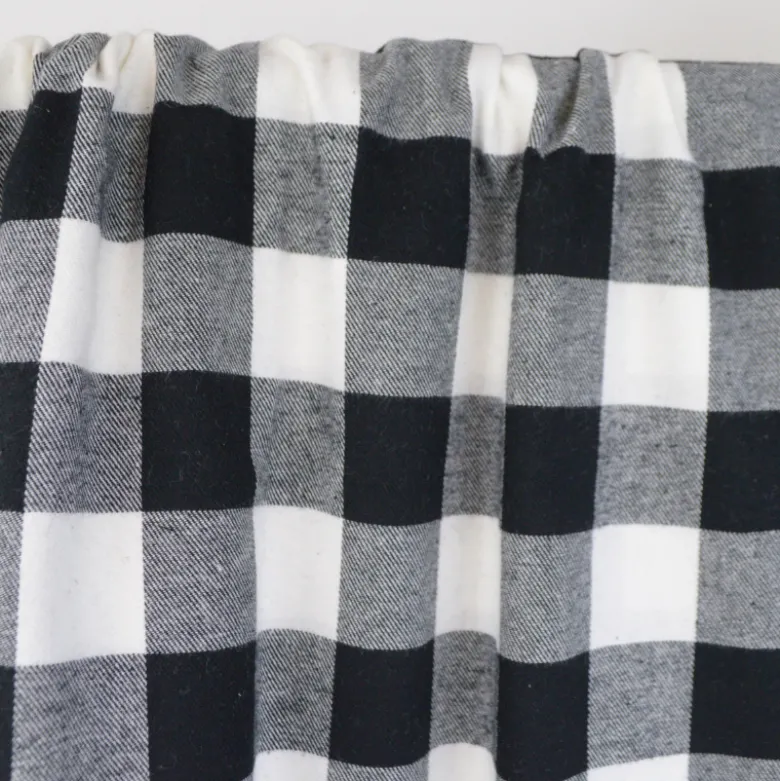 Flanelle à grands carreaux Noir et Blanc