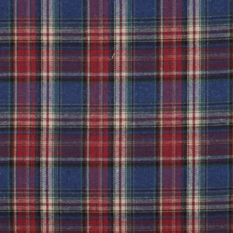 Flanelle Tartan Highland – Bleu & Rouge Traditionnel