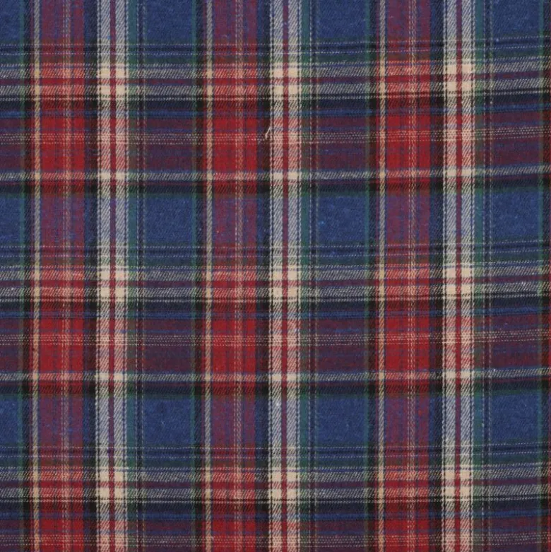 Flanelle Tartan Highland – Bleu & Rouge Traditionnel