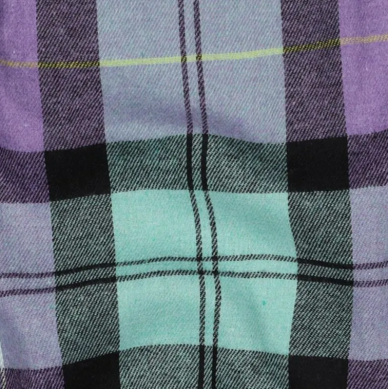 Flanelle Tartan Highland – Violet & Menthe Fresca