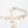 Galon décoratif à coquillages et étoiles de mer – Style bohème écru