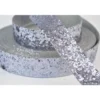 Galon Glitter à coudre 25 mm coloris Gris Sidéral