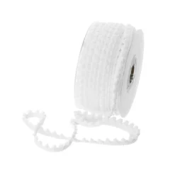 Galon mini pompons Blanc - au mètre