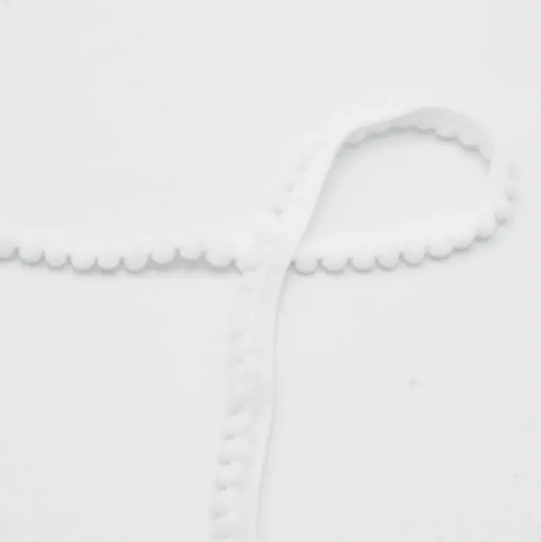 Galon mini pompons Blanc - 6mm