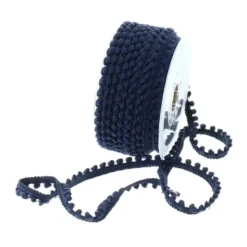 Galon mini pompons Bleu marine