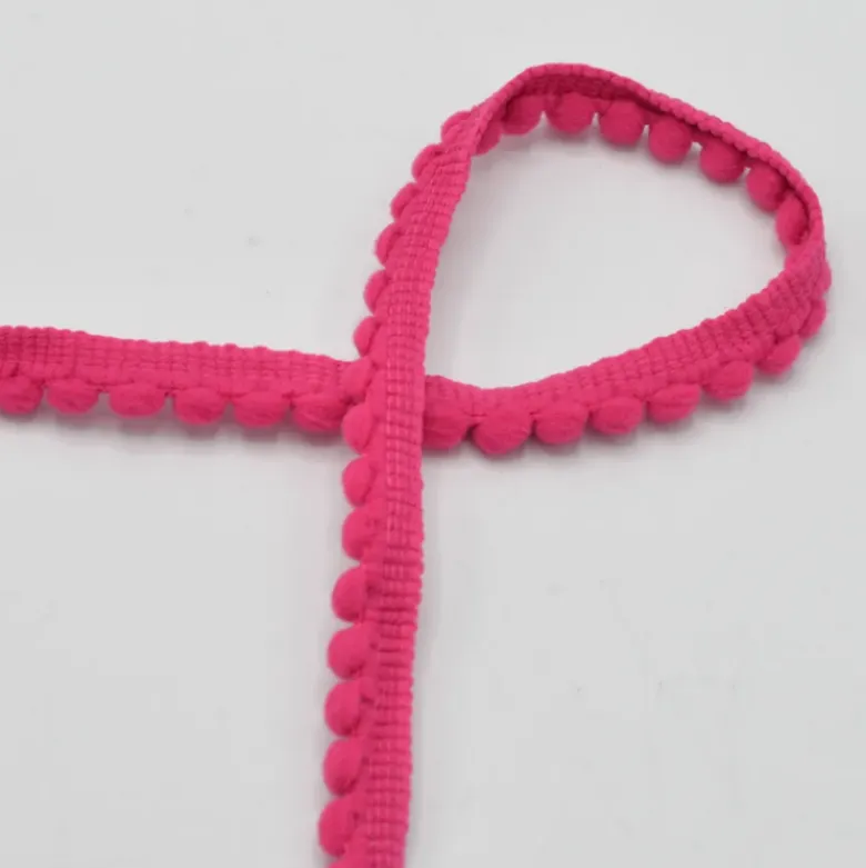 Galon mini pompons Fuchsia - 6mm