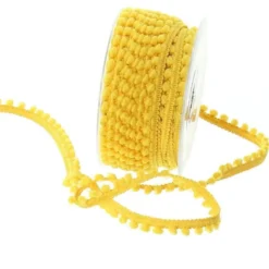 Galon mini pompons Jaune